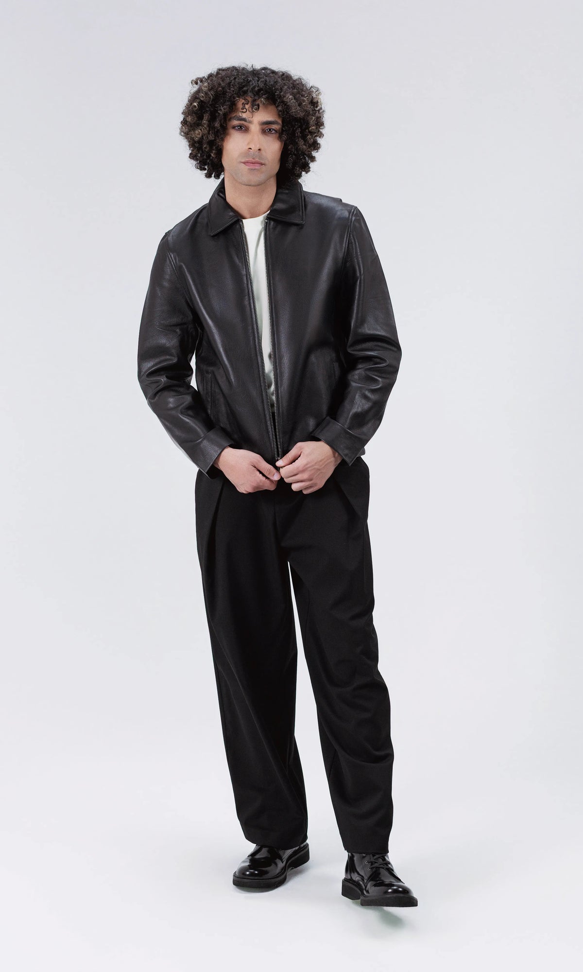 Black Élite Men’s Leather Jacket