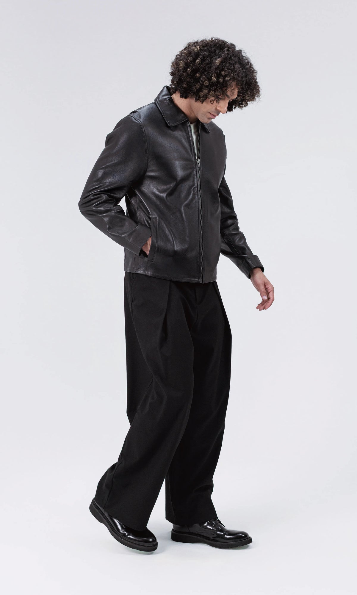 Black Élite Men’s Leather Jacket