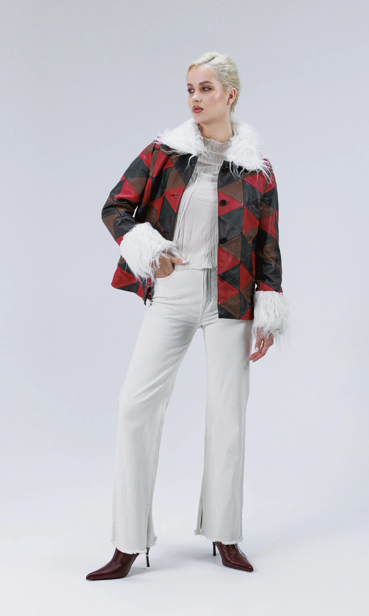 Multicolor Patch Work Jacket