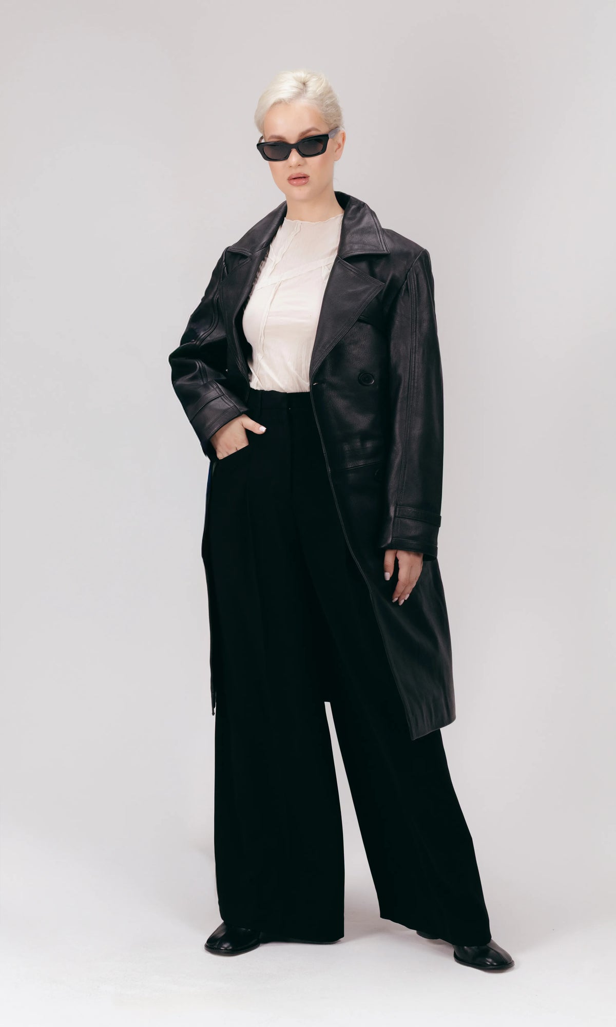 Classic black trench coat