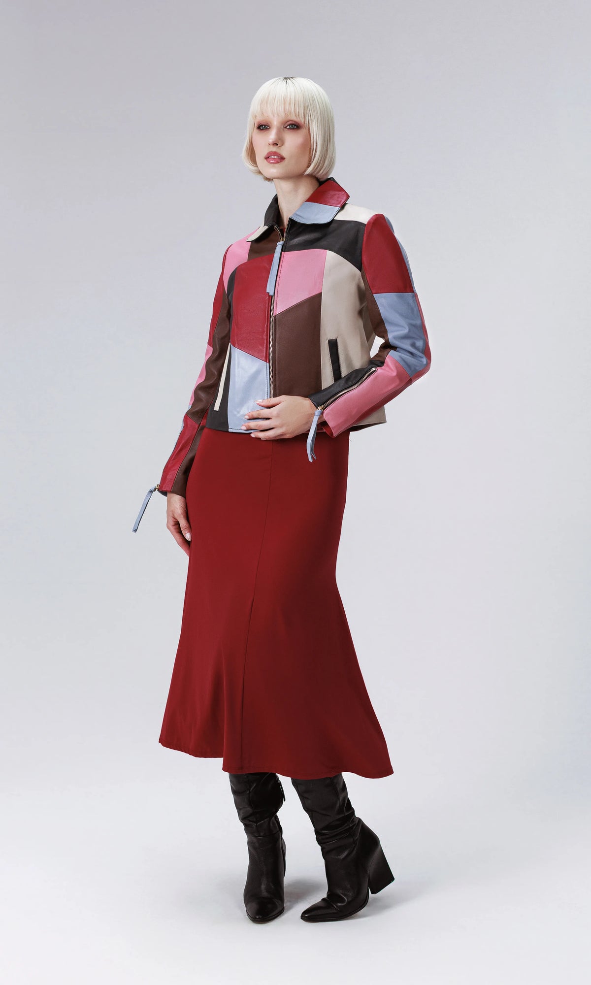Leather Multicolor Jacket