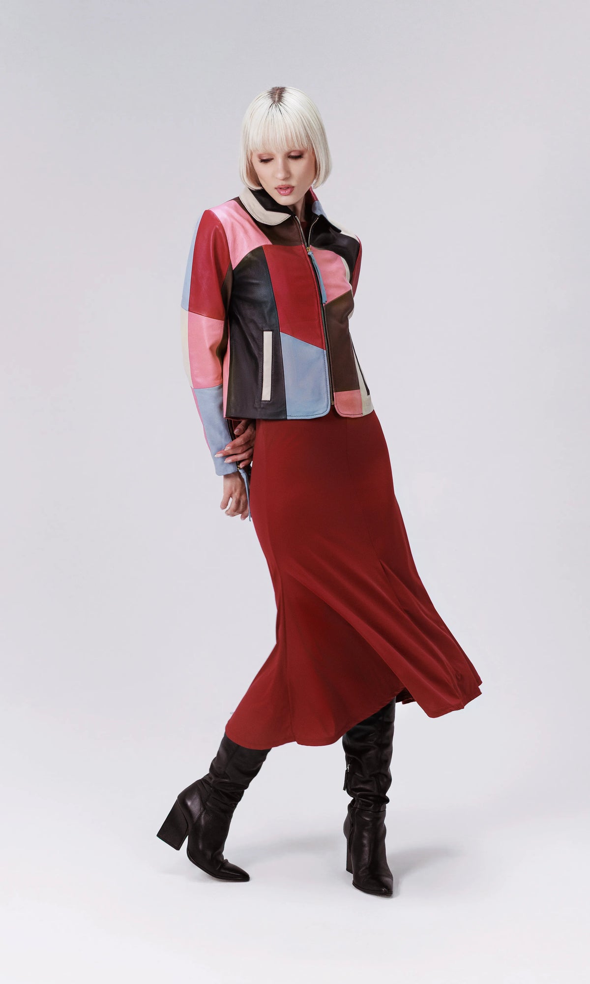 Leather Multicolor Jacket