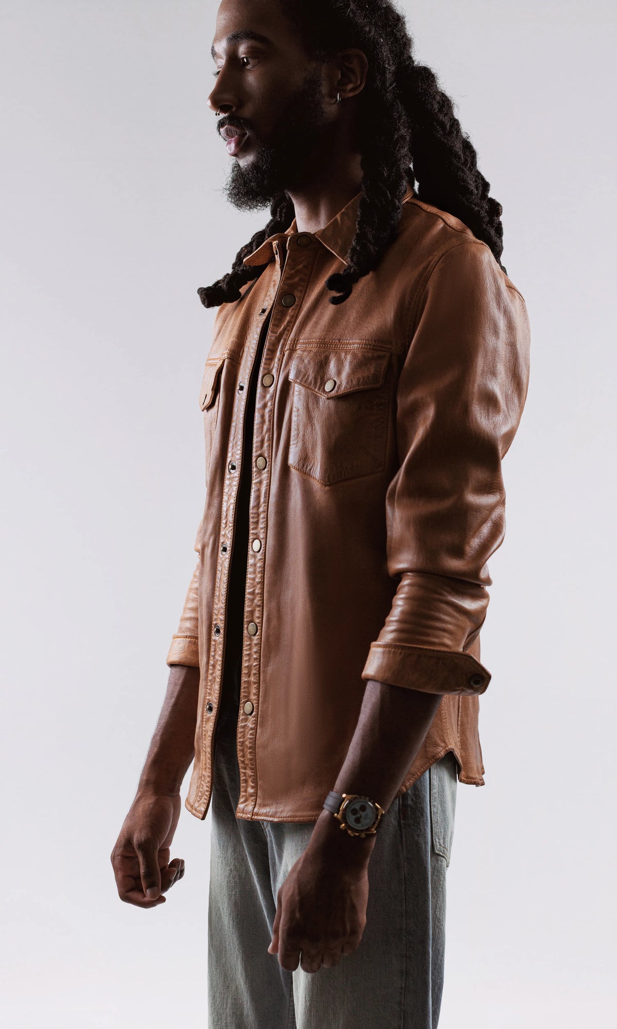 Vintage Leather Shacket