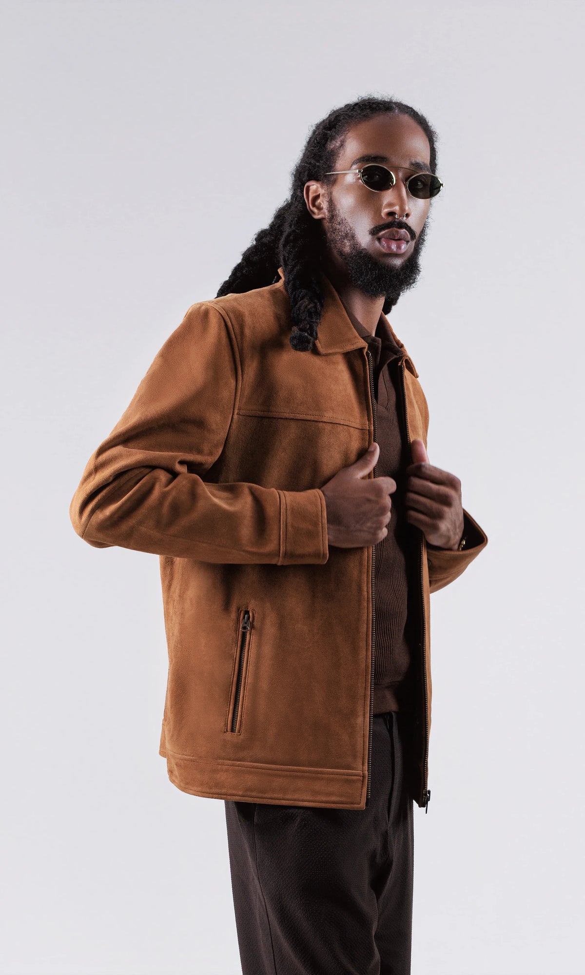 Suede Harrington Jacket
