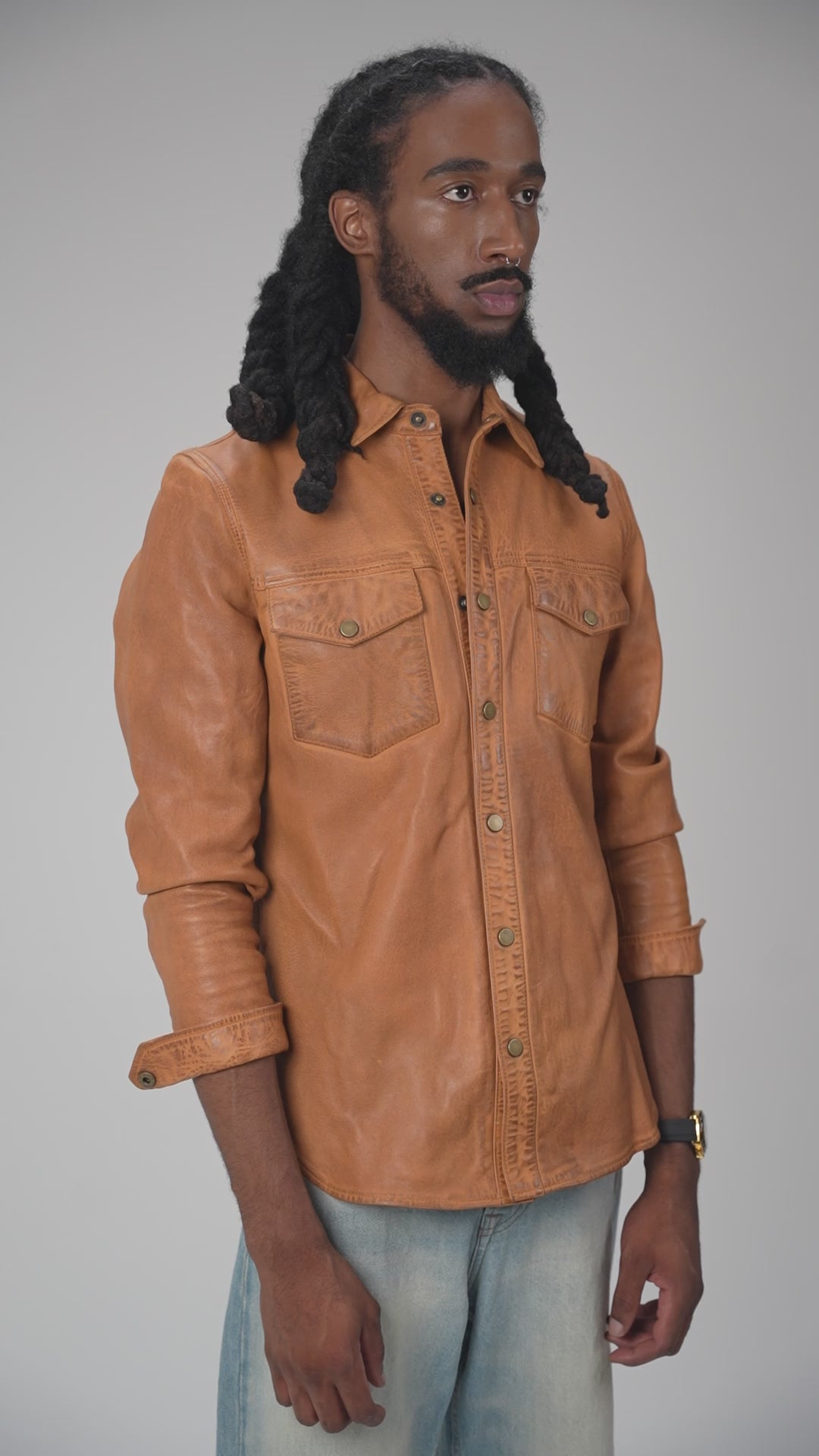 Vintage Leather Shacket
