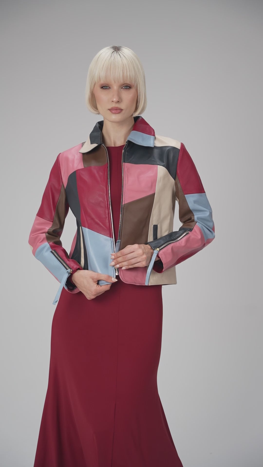 Leather Multicolor Jacket