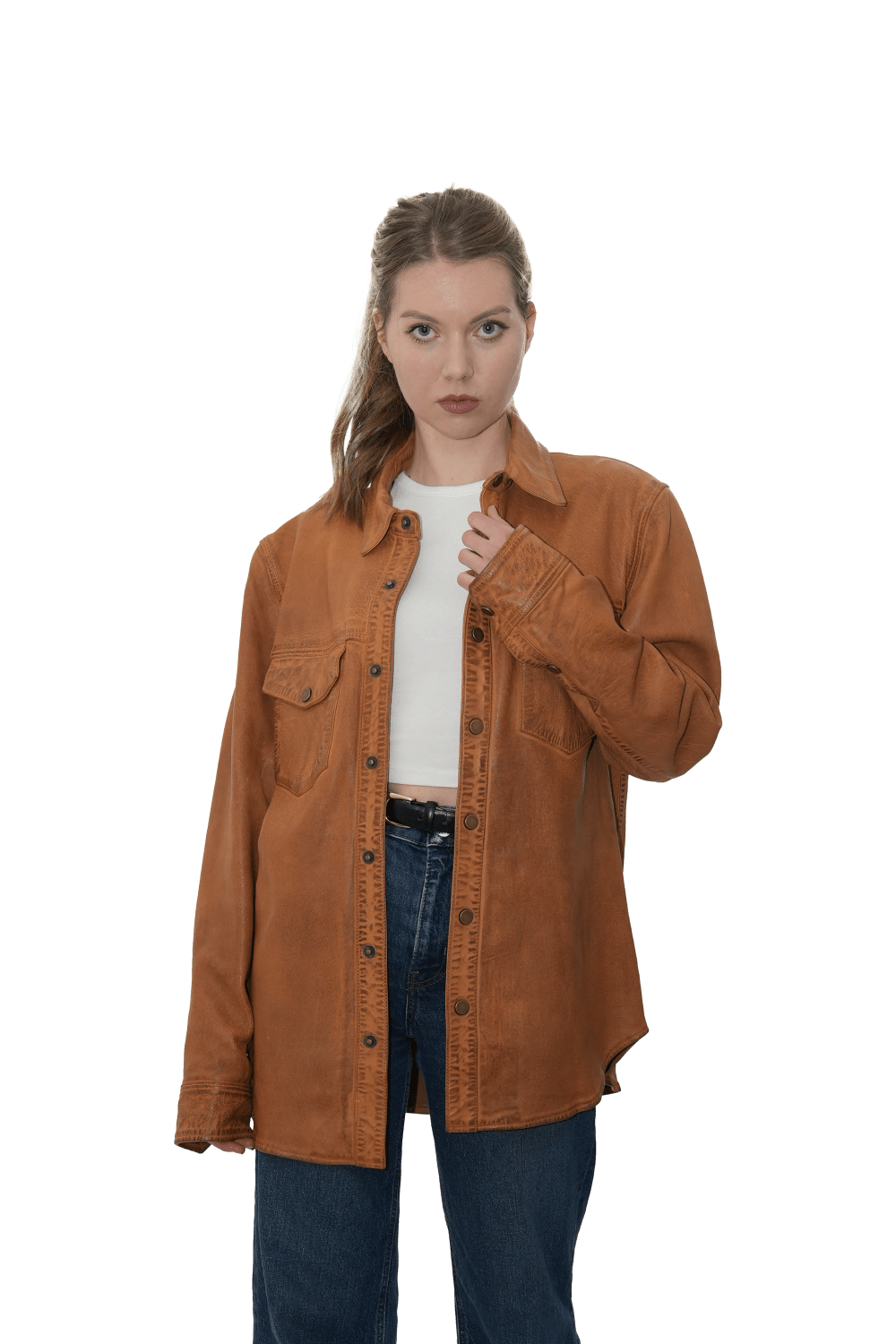 Vintage Leather Shacket - ZAVORA LEATHERS